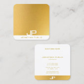 Aangepaste, moderne, elegante Sjabloon voor goudco Vierkante Visitekaartje (Voorkant / Achterkant)