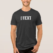 Aangepaste Moderne Elegante Tekst Mannen Houtskool Tri-Blend Shirt (Voorkant)