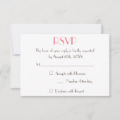 Aangepaste moderne elegante trouw-RSVP uitnodiging (Voorkant)
