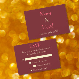 Aangepaste moderne elegante trouw-RSVP-uitnodiging RSVP Kaartje
