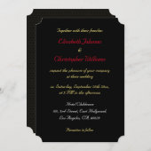 Aangepaste moderne elegante trouwkaart ticket kaart (Voorkant / Achterkant)