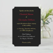 Aangepaste moderne elegante trouwuitnodiging ticke kaart (Staand voorkant)