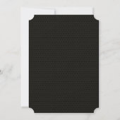 Aangepaste moderne elegante trouwuitnodiging ticke kaart (Achterkant)