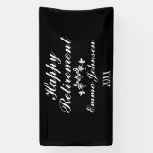 Aangepaste moderne elegante zwart-wit gelukkige pe spandoek (Verticaal)