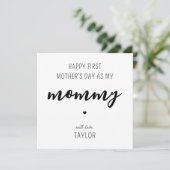 Aangepaste moderne en elegante kaart voor de eerst (Staand voorkant)