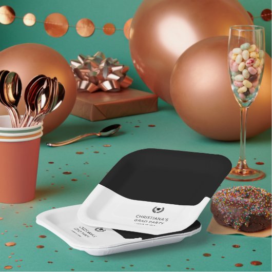 Aangepaste moderne en minimalistische afstudeerfee papieren bordje (Multi)