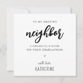 Aangepaste moderne en Schattigee buur Afstuderen Kaart (Voorkant)