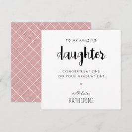 Aangepaste moderne en Schattigee Dochter Afstudere Kaart