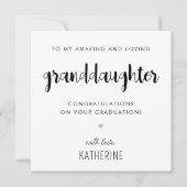 Aangepaste moderne en Schattigee kleindochter Afst Kaart (Voorkant)