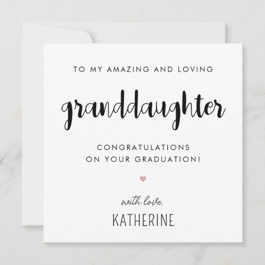 Aangepaste moderne en Schattigee kleindochter Afst Kaart (Voorkant)