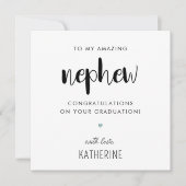 Aangepaste moderne en Schattigee neef Afstuderen Kaart (Voorkant)