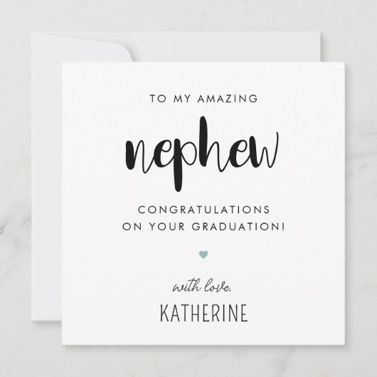 Aangepaste moderne en Schattigee neef Afstuderen Kaart (Voorkant)