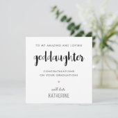 Aangepaste moderne en Schattigee peetdochter Afstu Kaart (Staand voorkant)