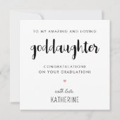 Aangepaste moderne en Schattigee peetdochter Afstu Kaart (Voorkant)