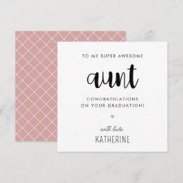 Aangepaste moderne en Schattigee tante Afstuderen Kaart