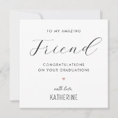 Aangepaste moderne en Schattigee vriend Afstuderen Kaart (Voorkant)