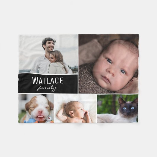 Aangepaste moderne familiefoilm voor foto's met ac fleece deken (Voorkant (Horizontaal))