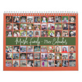 Aangepaste moderne familiefoto terra cotta - 60 fo kalender (Hoes)