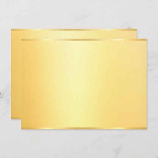 Aangepaste, moderne Faux Gold Blank Sjabloon (Voorkant / Achterkant)