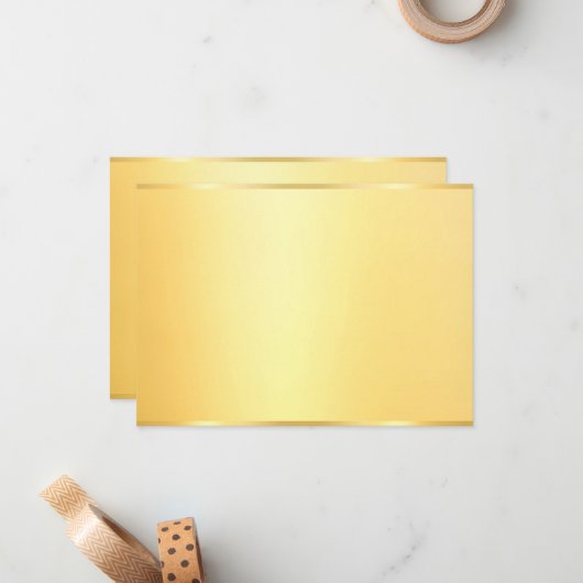 Aangepaste, moderne Faux Gold Blank Sjabloon (Voorkant / Achterkant in situ)