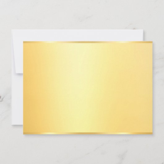 Aangepaste, moderne Faux Gold Blank Sjabloon (Achterkant)