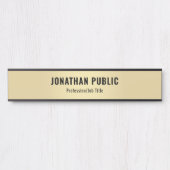 Aangepaste, moderne Faux Gold-Sjabloon Deurbordje (Voorkant)