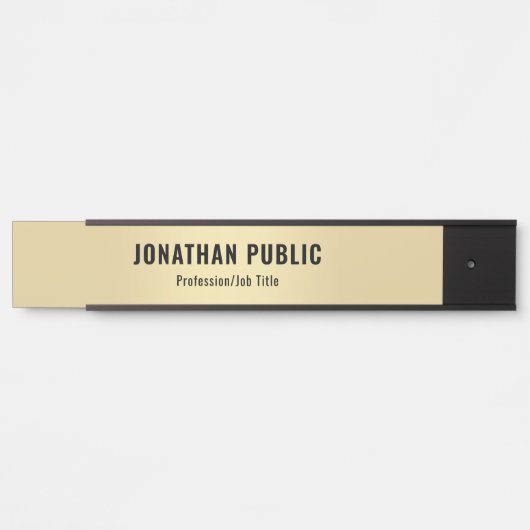 Aangepaste, moderne Faux Gold-Sjabloon Deurbordje (Voorkant)