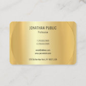 Aangepaste, moderne Faux Gold Sjabloon Luxe Visitekaartje (Achterkant)