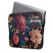 Aangepaste, moderne Floral Bright kleuren op maat Laptop Sleeve (Voorkant Links)