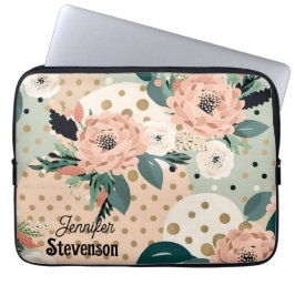 Aangepaste moderne Floral Pastel Colors op maat Laptop Sleeve