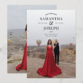 Aangepaste moderne foto bruiloft  save the date (Voorkant / Achterkant)