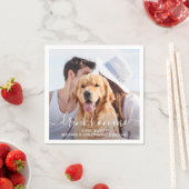 Aangepaste moderne foto-Drinken op me hondenweduws Servet (Insitu)