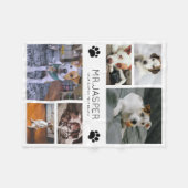 Aangepaste moderne foto Foto Collage Dog Kat Lover Fleece Deken (Voorkant (Horizontaal))