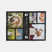 Aangepaste moderne foto Foto Collage Dog Kat Lover Fleece Deken (Voorkant (Horizontaal))