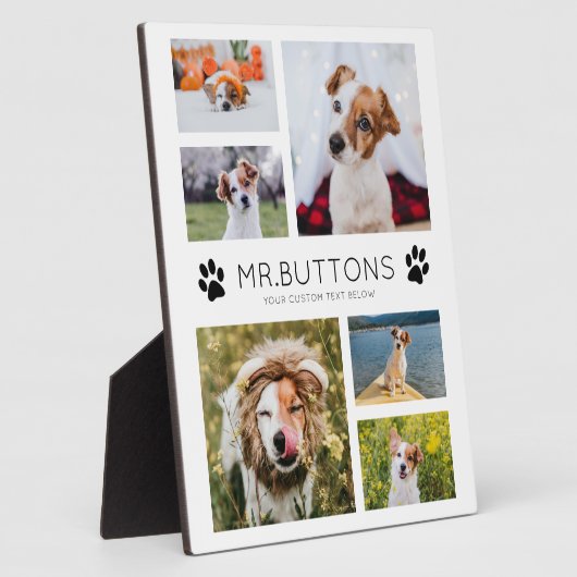 Aangepaste moderne foto Foto Collage Dog Kat Lover Fotoplaat (Zijkant)