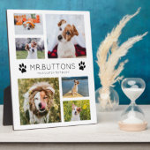 Aangepaste moderne foto Foto Collage Dog Kat Lover Fotoplaat (Zijkant)