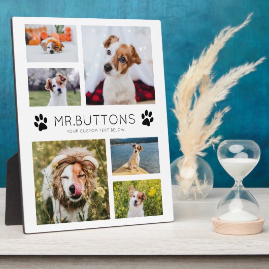 Aangepaste moderne foto Foto Collage Dog Kat Lover Fotoplaat (Zijkant)