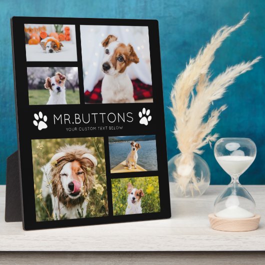 Aangepaste moderne foto Foto Collage Dog Kat Lover Fotoplaat (Zijkant)
