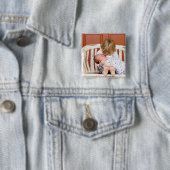 Aangepaste moderne foto gepersonaliseerd vierkante button 5,1 cm (In situ)