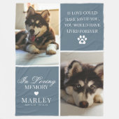 Aangepaste moderne foto van huisdierherdenking fleece deken (Voorkant)