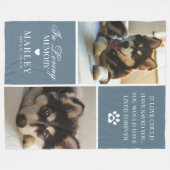 Aangepaste moderne foto van huisdierherdenking fleece deken (Voorkant (Horizontaal))