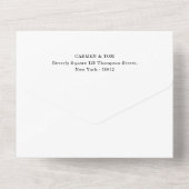 Aangepaste Moderne Fotobruiloft Uitnodiging met RS (Achterkant)