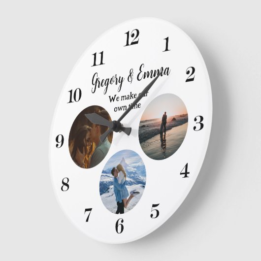 Aangepaste moderne fotocollage maken we onze eigen grote klok (Hoek)
