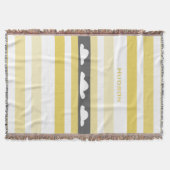 Aangepaste, moderne gele gestreept wolken deken (Voorkant)