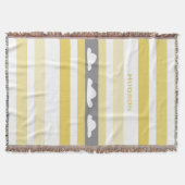 Aangepaste, moderne gele gestreept wolken deken (Voorkant)