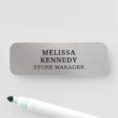 Aangepaste moderne gepersonaliseerde werknemer zil naamplaatje (In situ)