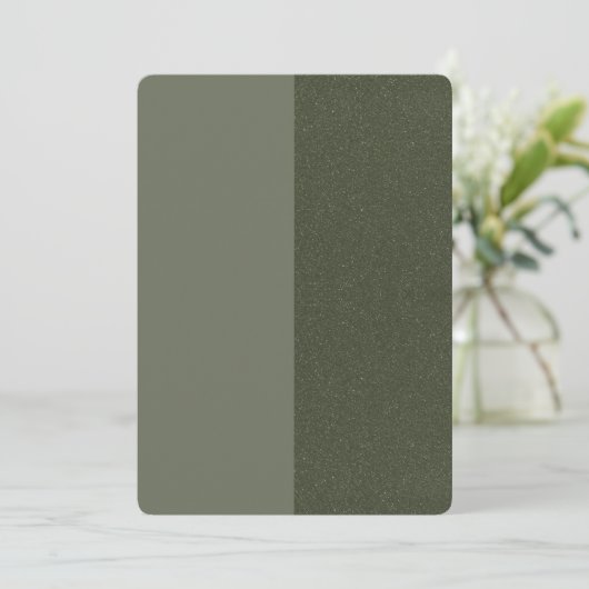 Aangepaste moderne gesplitste Save The Date - moss (Staand voorkant)