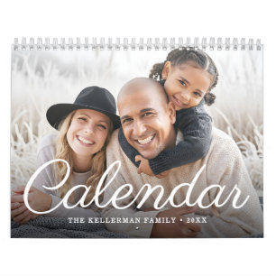 Aangepaste moderne gezinsfoto maken kalender