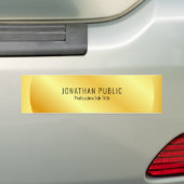 Aangepaste, moderne Glamoureuze Gold Kijk Sjabloon Bumpersticker (Op auto)
