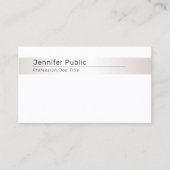 Aangepaste, moderne Glamoureuze Silver-Sjabloon Visitekaartje (Voorkant)